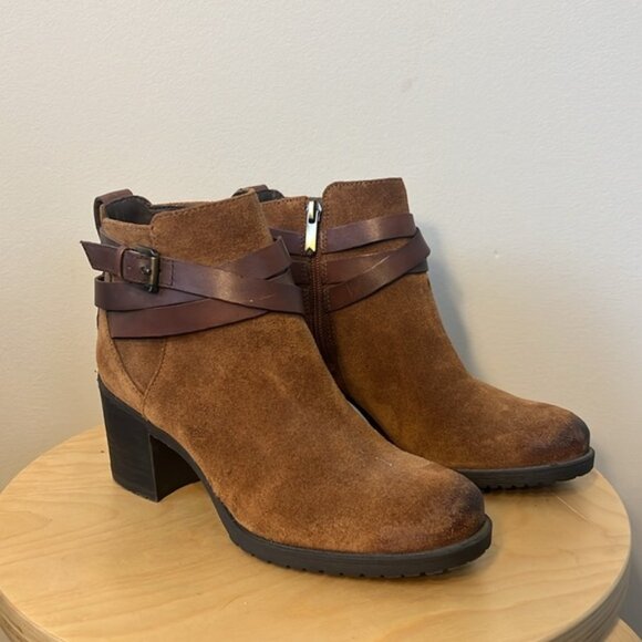 Sam Edelman Women’s Hannah Motorcycle Ankle Boot 6 Leather Short Booties Brown - Picture 1 of 4